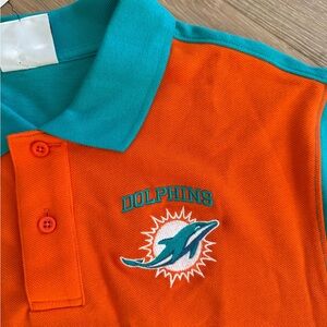 Nike Orange and Teal Polo Shirt